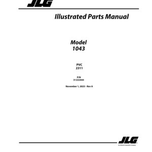 JLG 1043 PVC 2311 Parts Manual 31222444