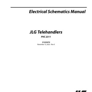 JLG 1043 to G5-18A PVC 2311 Electrical Schematic 31222474