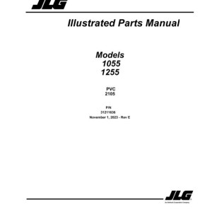 JLG 1055 1255 PVC 2105 Parts Manual 31211636