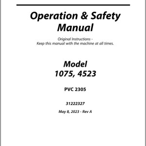 JLG 1075 4523 PVC 2305 Operation Safety Manual 31222327