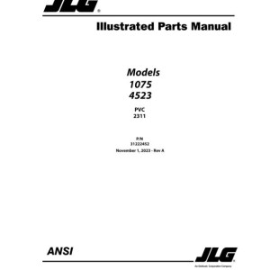 JLG 1075 4523 PVC 2311 Parts Manual 31222452