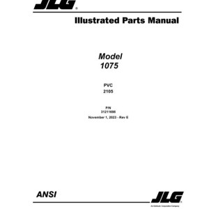 JLG 1075 PVC 2105 Parts Manual 31211698