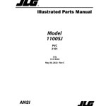 JLG 1100SJ PVC 2101 Parts Manual 31219026