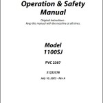 JLG 1100SJ PVC 2307 Operation Safety Manual 31222378