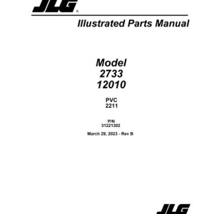JLG 12010 2733 PVC 2211 Parts Manual 31221302