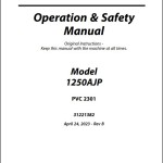 JLG 1250AJP PVC 2301 Operation Safety Manual 31221382