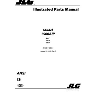 JLG 1500AJP PVC 2001 2007 Parts Manual 31215062