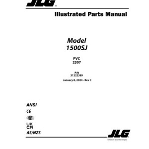 JLG 1500SJ PVC 2307 Parts Manual 31222389