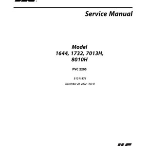 JLG 1644 1732 7013H 8010H PVC 2205 Service and Maintenance Manual 31211876