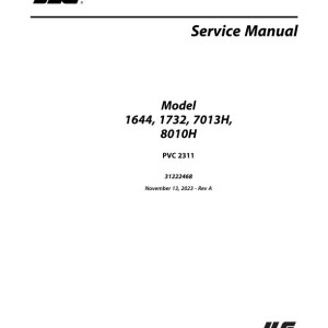 JLG 1644 1732 7013H 8010H PVC 2311 Service and Maintenance Manual 31222468