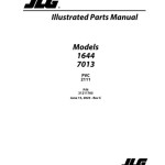 JLG 1644 7013H PVC 2111 Parts Manual 31211765