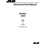 JLG 1644 PVC 2105 Parts Manual 31211649