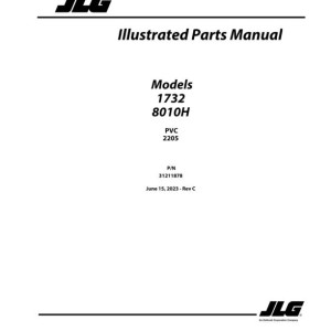 JLG 1732 8010H PVC 2205 Parts Manual 31211878