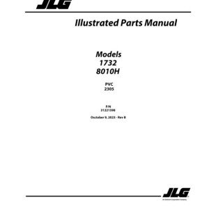 JLG 1732 8010H PVC 2305 Parts Manual 31221598