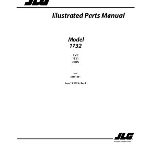JLG 1732 PVC 1911 2005 Parts Manual 31211381