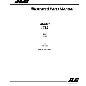 JLG 1732 PVC 2105 Parts Manual 31211650