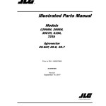 JLG 29.6 29.6LP 2906H 35.7 3507H 619A 723A L2906H Parts Manual 31200566