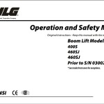 JLG 400S 460SJ Operation Safety Manual 3121216
