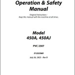 JLG 450A 450AJ PVC 2307 Operation Safety Manual 31222360