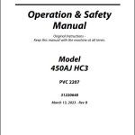 JLG 450AJ HC3 PVC 2207 Operation Safety Manual 31220648
