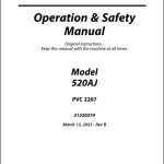 JLG 520AJ PVC 2207 Operation Safety Manual 31220374