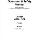 JLG 600AJ HC3 PVC 2307 Operation Safety Manual 31222408