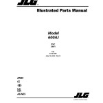 JLG 600AJ PVC 2301 Parts Manual 31221369