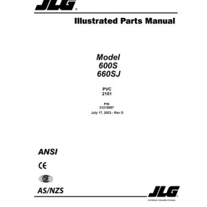 JLG 600S 660SJ PVC 2101 Parts Manual 31215997