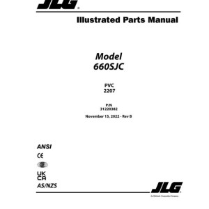 JLG 660SJC PVC 2207 Parts Manual 31220382