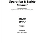 JLG 800AJ PVC 2301 Operation Safety Manual 31221373