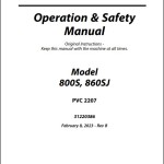 JLG 800S 860SJ PVC 2207 Operation Safety Manual 31220386