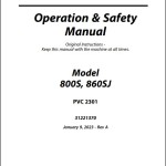JLG 800S 860SJ PVC 2301 Operation Safety Manual 31221370
