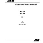 JLG 8010H PVC 2011 Parts Manual 31211558
