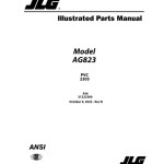 JLG 823 PVC 2305 Parts Manual 31222300
