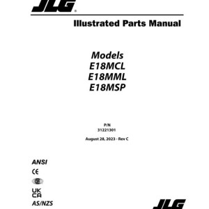 JLG E18MCL E18MML E18MSP Parts Manual 31221301