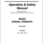 JLG E400AJPnarrow E400Anarrow PVC 2207 Operation Safety Manual 31220353