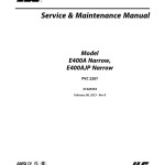 JLG E400AJPnarrow E400Anarrow PVC 2207 Service and Maintenance Manual 31220354