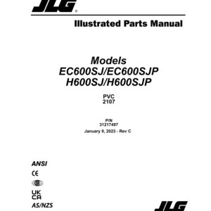 JLG EC600SJ EC600SJP H600SJ H600SJP PVC 2107 Parts Manual 31217497