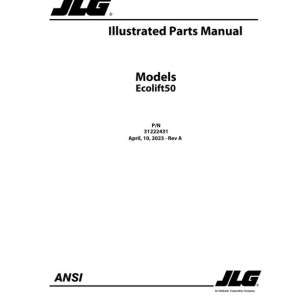 JLG Ecolift 50 Parts Manual 31222431