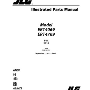 JLG ERT4069 ERT4769 PVC 2110 Parts Manual 31219171