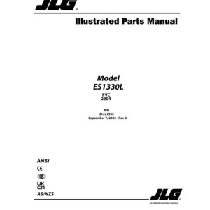 JLG ES1330L PVC 2304 Parts Manual 31221555