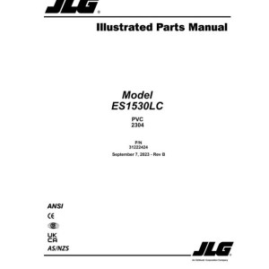 JLG ES1530LC PVC 2304 Parts Manual 31222424