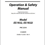 JLG ES1932 ES1932i PVC 2210 Operation Safety Manual 31220678