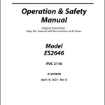 JLG ES2646 PVC 2110 Operation Safety Manual 31219976