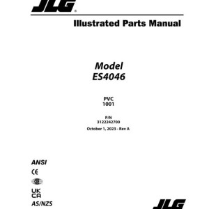 JLG ES4046 PVC 1001 Parts Manual 3122242700