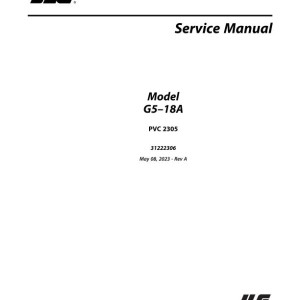 JLG G5-18A PVC 2305 Service and Maintenance Manual 31222306