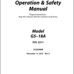 JLG G5-18A PVC 2311 Operation Safety Manual 31222458