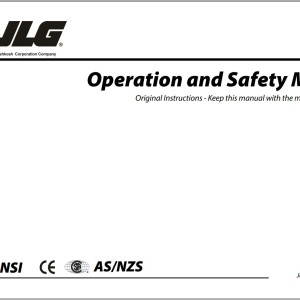 JLG H800AJ PVC 2001 Operation Safety Manual 31215042