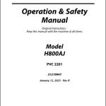 JLG H800AJ PVC 2201 Operation Safety Manual 31219947