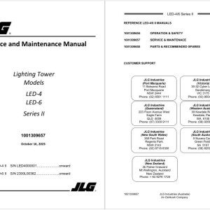JLG LED-4 LED-6 II Service and Maintenance Manual 1001309657